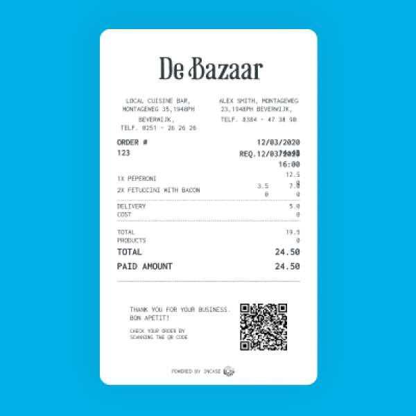 Print receipts